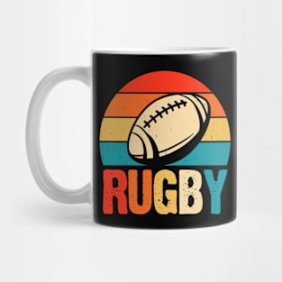 Rugby Sport Vintage For Rugby Player Team Coach Rugby Lover Distressed Mug